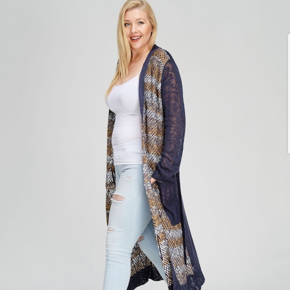 SWEATER PLUS CURVE CURVY CARDIGAN Long Sleeve - Picture 4 of 4